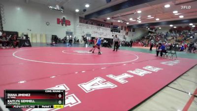 100 lbs Cons. Round 4 - Kaitlyn Gemmell, Porterville vs Diana Jimenez, El Toro