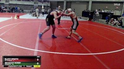 235 lbs Quarterfinals (8 Team) - Blayz Spaeth, St. Charles vs Beckham Norby, Minneota