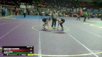 D 1 106 lbs Cons. Round 5 - Matthew Sanders, Catholic, BR vs Alex Cook, Hahnville