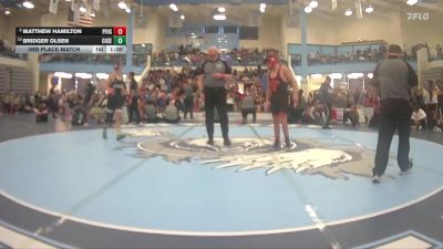 132 lbs 3rd Place Match - Matthew Hamilton, Post Falls vs Bridger Olsen, Syracuse