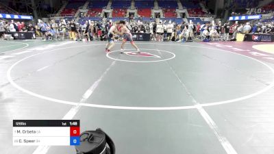 126 lbs Rnd Of 32 - Matthew Orbeta, CA vs Cole Speer, OH