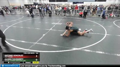 132 lbs Cons. Round 3 - Antonio Gonzalez, Jflo Trained vs Kamrin Daugherty, Yucaipa Thunder Wrestling Club