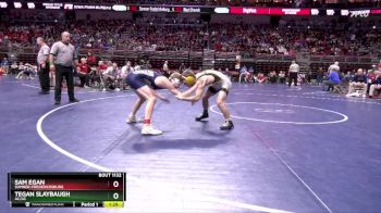 1A-120 lbs Champ. Round 2 - Sam Egan, Sumner-Fredericksburg vs Tegan Slaybaugh, AC/GC