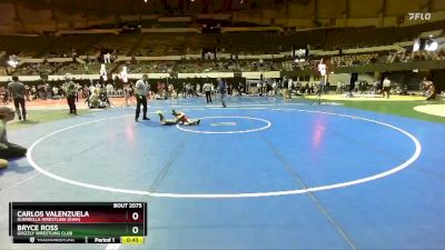 52 lbs Cons. Round 4 - Bryce Ross, Grizzly Wrestling Club vs Carlos Valenzuela, Guerrilla Wrestling (GWA)