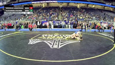 Girls-120 lbs 3rd Place Match - Brooklin Armstrong, Kent City Hs Girls vs Alexandra Stiltner, Harper Creek Hs Girls