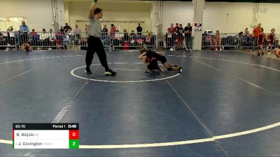 65-70 lbs Round 1 - Josiah Covington, Tar Heel Kids Wrestling Club vs Bryce Wojcio, North Carolina