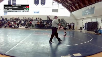 141 lbs Quarterfinal - Harrison Spadoni, Bethany vs Brett Klim, St. Vincent College