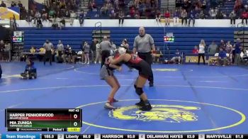 100 lbs Semifinal - Harper Penhorwood, BELLEFONTAINE vs Mia Zuniga, Toppenish (Girls)