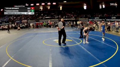 D 1 132 lbs Cons. Round 5 - Karlin Ducote, Sulphur vs Dylan Eppinett, Dutchtown