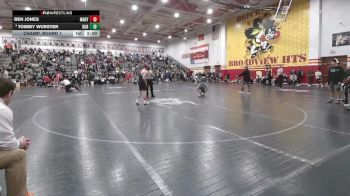 126 lbs Champ. Round 1 - Tommy Wurster, Dublin Coffman vs Ben Jones, Marysville