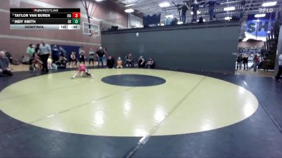 55 lbs Semifinal - Taylor Van Buren, Idaho vs Indy Smith, Declo Stingers