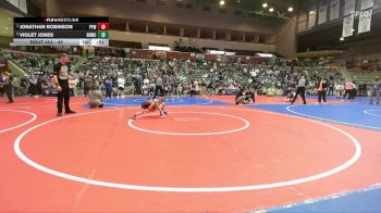 49 lbs Round 2 - Jonathan Robinson, Panther Youth Wrestling-CPR vs Violet Jones, Honey Badger Wrestling Club