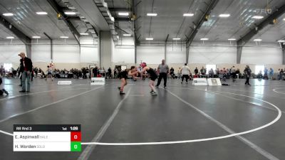 136 lbs Rr Rnd 3 - Ella Aspinwall, Salem Elite Mat Club vs Hailey Worden, Gold Rush Wrestling