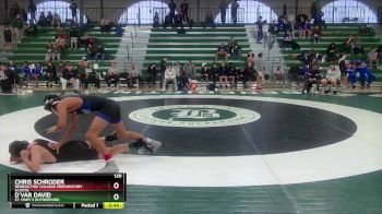 120 lbs Cons. Round 1 - Chris Schroder, Benedictine College Preparatory School vs D`Var David, St. Mary`s Rutherford