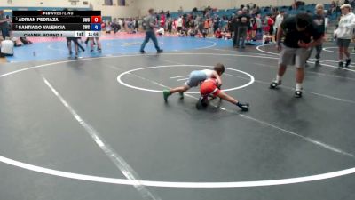 43-45 lbs Champ. Round 1 - Santiago Valencia, Cougar Wrestling Club vs Adrian Pedraza, Cougar Wrestling Club