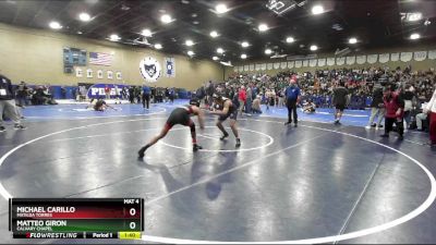 144 lbs Champ. Round 2 - Michael Carillo, Matilda Torres vs Matteo Giron, Calvary Chapel