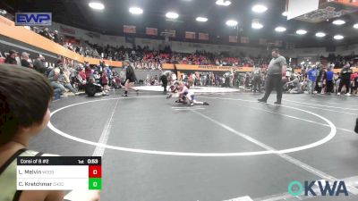61 lbs Consi Of 8 #2 - Liam Melvin, Woodward Youth Wrestling vs Christopher Kretchmar, Choctaw Ironman Youth Wrestling