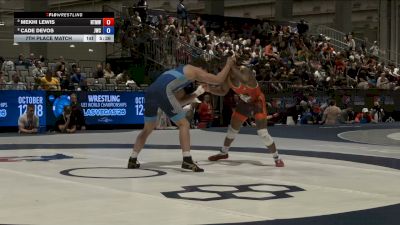 86 kg 7th Place Match - Mekhi Lewis, NJRTC/ Titan Mercury Wrestling Club vs Cade DeVos, Jackrabbit Wrestling Club