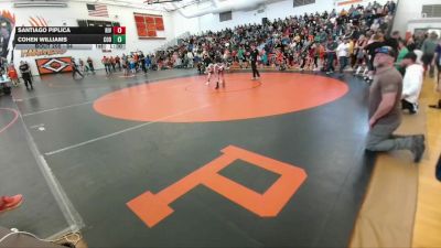 84 lbs Cons. Round 2 - Cohen Williams, Cody Middle School vs Santiago Piplica, Riverton Middle School