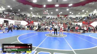 110 lbs Quarterfinal - Jaden Hughes, Frankton Eagle Wrestling Club vs Milliana Christie, South Spencer