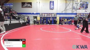 55 lbs Consolation - Thomas Garcia, Owasso Takedown Club vs Hudson Harber, Berryhill Wrestling Club
