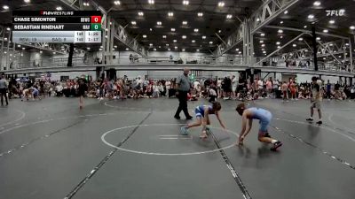 84 lbs Round 6 (8 Team) - Sebastian Rinehart, Mavericks vs Chase Simonton, Barn Brothers WC