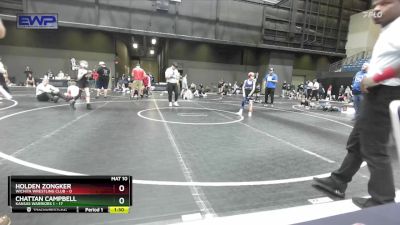 60 lbs Round 4 (10 Team) - Chattan Campbell, Kansas Warriors 1 vs Holden Zongker, Wichita Wrestling Club