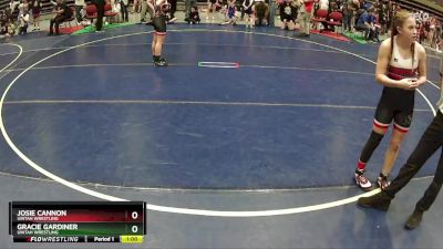 120 lbs Cons. Round 2 - Josie Cannon, Uintah Wrestling vs Gracie Gardiner, Uintah Wrestling