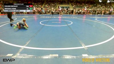 67 lbs Round Of 64 - Colson Beckley, Team Tulsa Wrestling Club vs Brooks Lyons, All I See Is Gold Academy