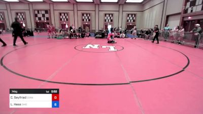 74 kg Rr Rnd 3 - Caleb Seyfried, Connecticut vs Leo Hess, Ohio