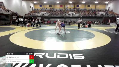 190 lbs Consi Of 16 #1 - Braxton Rodgers, Cardinal Newman vs Joseph Brunson, Fort Worth Country Day