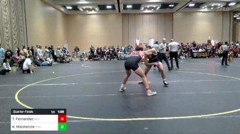 150 lbs Quarterfinal - Tristan Fernandez, Silverback WC vs Kaden MacKenzie, Fruitland HS