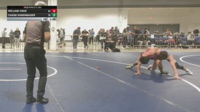 120 lbs Round Of 128 - William Cruz, NJ vs Chase Karenbauer, PA