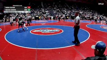 140 lbs Quarterfinal - Kiera Gilkes, Banks County vs Mayah Owens, Newnan