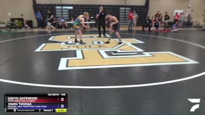 108 lbs Cons. Semi - Gavyn Gatewood, Moen Wrestling Academy vs Owen Thomas, Central Iowa Wrestling Club /Team Intensity