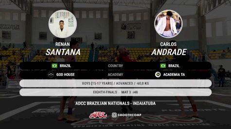 RENAN SANTANA vs Carlos Andrade 2025 ADCC Brazilian Nationals