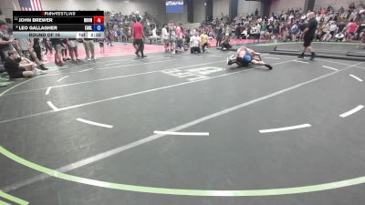 150 lbs Round Of 16 - John Brewer, Roundtree Wrestling Academy vs Leo Gallagher, Eagle Eye Wrestling Club