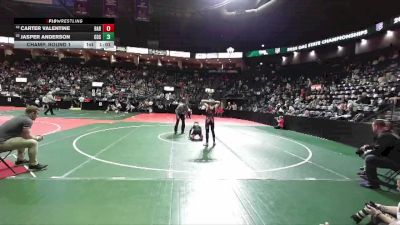 114 lbs Champ. Round 1 - Jasper Anderson, GOS2 vs Carter Valentine, BAB1