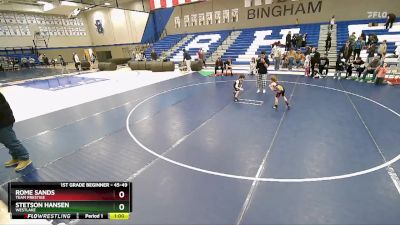 45-49 lbs Round 5 - Rome Sands, Team Prestige vs Stetson Hansen, Westlake