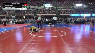 95 lbs Champ. Round 1 - Jacob Wittmier, Fergus Wrestling Club vs Kobbe Smith, Tongue River Wrestling Club