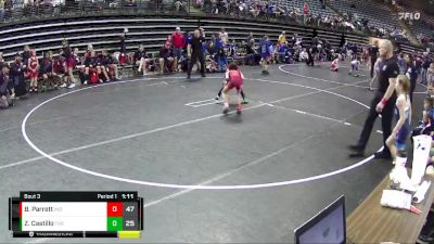 52 lbs Quarterfinals (8 Team) - Briar Parrett, Team Indiana vs Zaylah Castillo, Team Texas Red