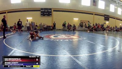 67 lbs 3rd Place Match - Ian Brownfield, River City Wrestling Club vs Ryder Dowty, Indian Creek Wrestling Club