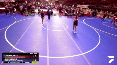 125 lbs 3rd Place Match - Cynthia Meza, Calaveras Youth Wrestling Club vs Ava Ebrahimi, Poway High School Wrestling