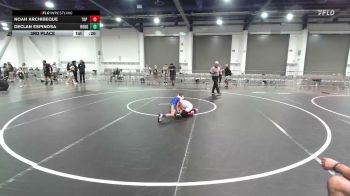 58 lbs 3rd Place - Noah Archibeque, Top Rank Hammers vs Declan Espinosa, Rough House