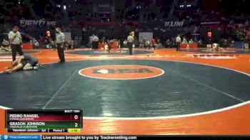1 lbs Cons. Round 1 - Grason Johnson, Yorkville (Christian) vs Pedro Rangel, Fithian (Oakwood)