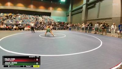 120 lbs Cons. Round 3 - Aidan Jeong, Castro Valley vs Miles Chin, Castro Valley