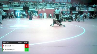 10U - 67 lbs Quarters - Nash Hannah, Greentown Wrestling Club vs Elijah Martinez, Portage Wrestling Club