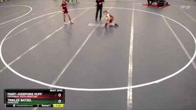 Round 1 - Mary-Josephine Huff, Centennial Youth Wrestling vs Trinlee Batzel, Minnesota