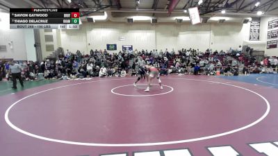 190 lbs Quarterfinal - Savion Gaywood, Derby/Oxford/Holy Cross vs Thiago Delacruz, RHAM