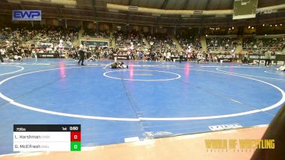 70 lbs Consi Of 16 #1 - Luke Harshman, Chase County Wrestling Club vs Gage McElfresh, Shelton Wrestling Academy